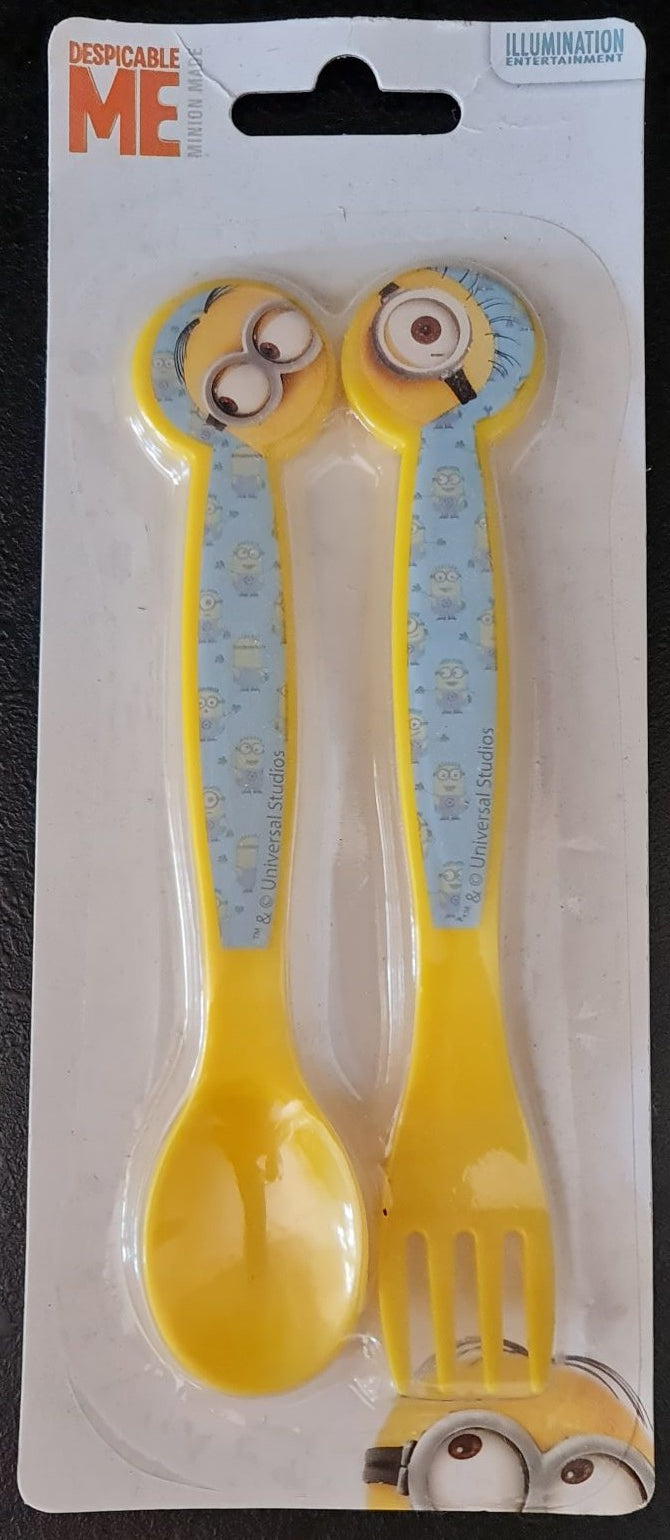 Set de 2 couverts plastique - Minions
