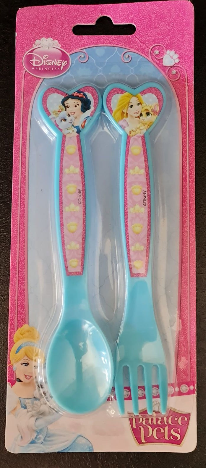 Set de 2 couverts plastique - Princesses Disney