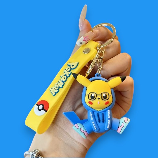 Porte Clef 3D - Pokemon - Pikachu (Survêtement Bleu)