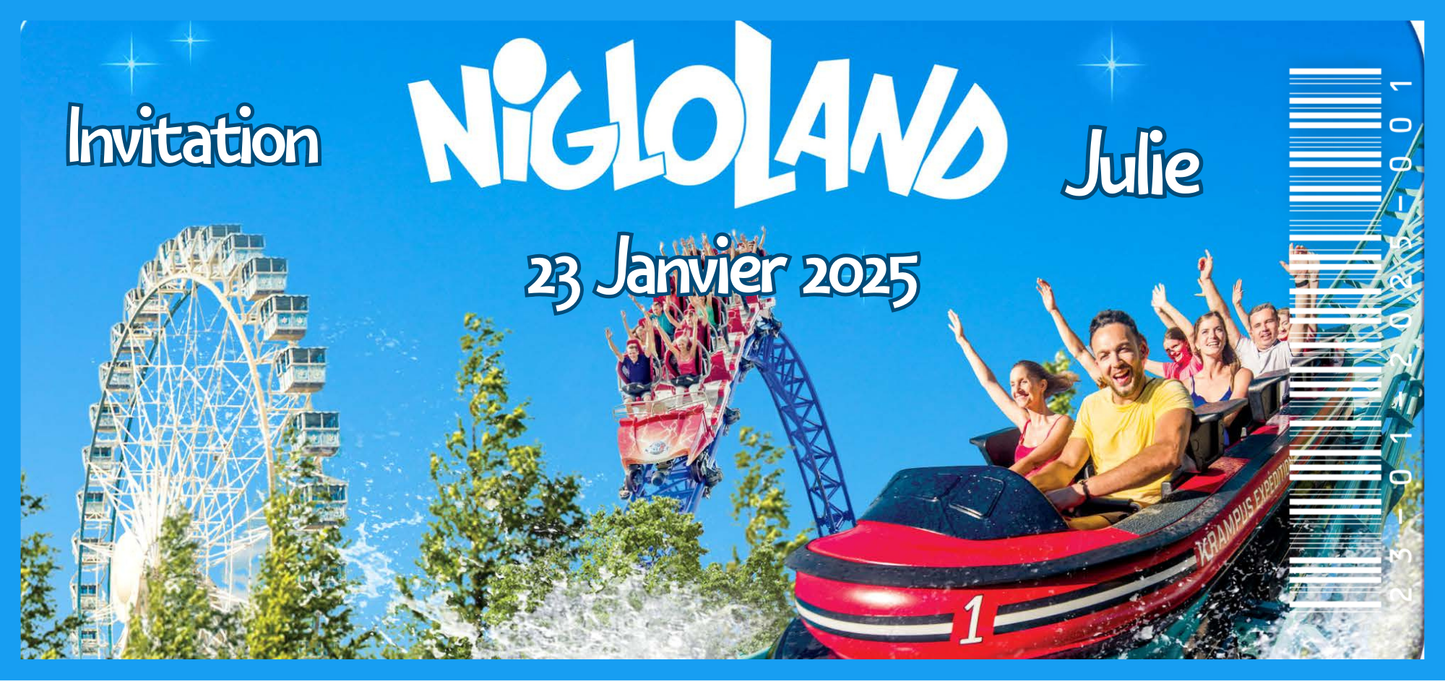 Billet Surprise - Parc Nigloland (Version 1)