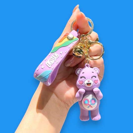 Porte Clef 3D - Bisounours (Violet)