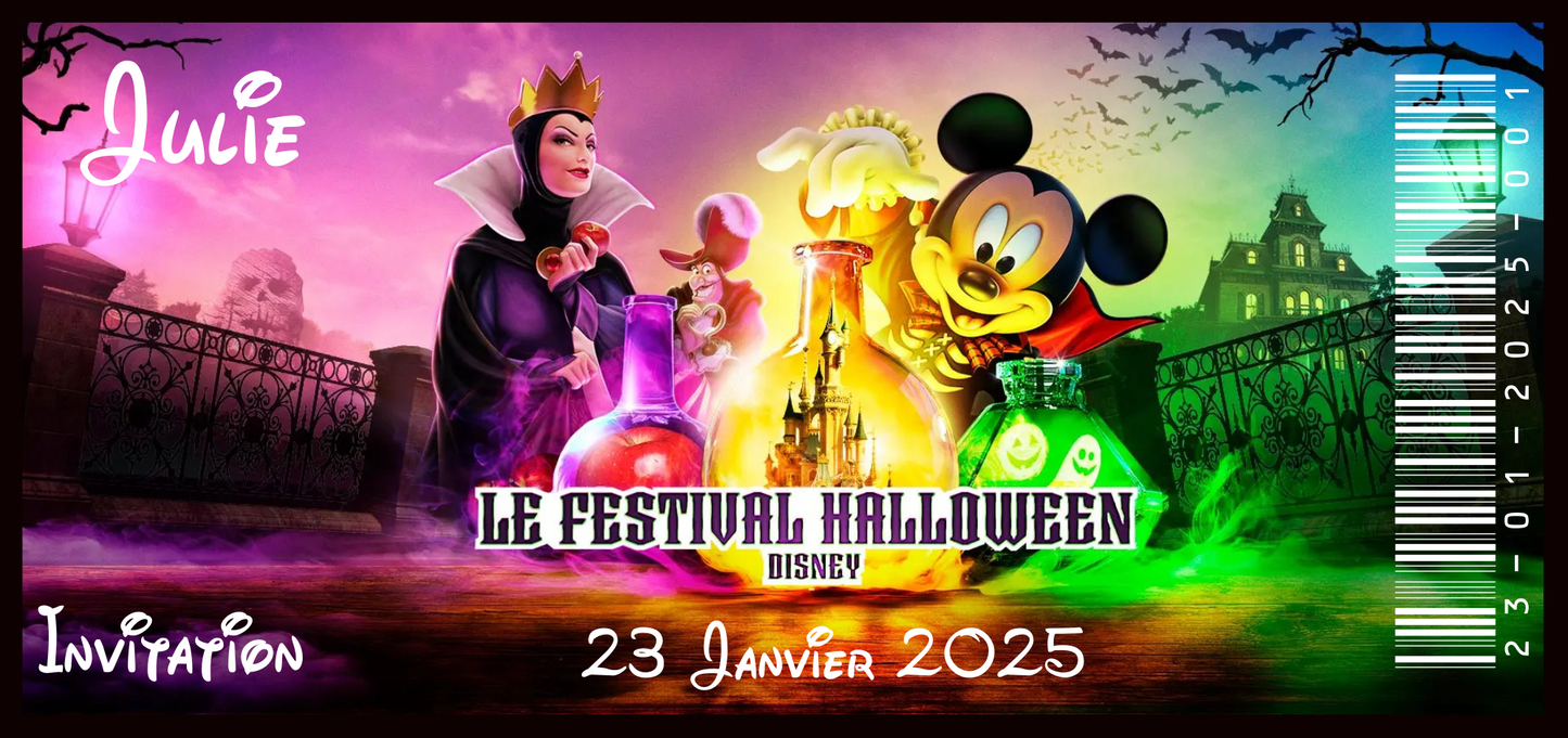 Billet Surprise - Disneyland Paris HALLOWEEN (Version 1)
