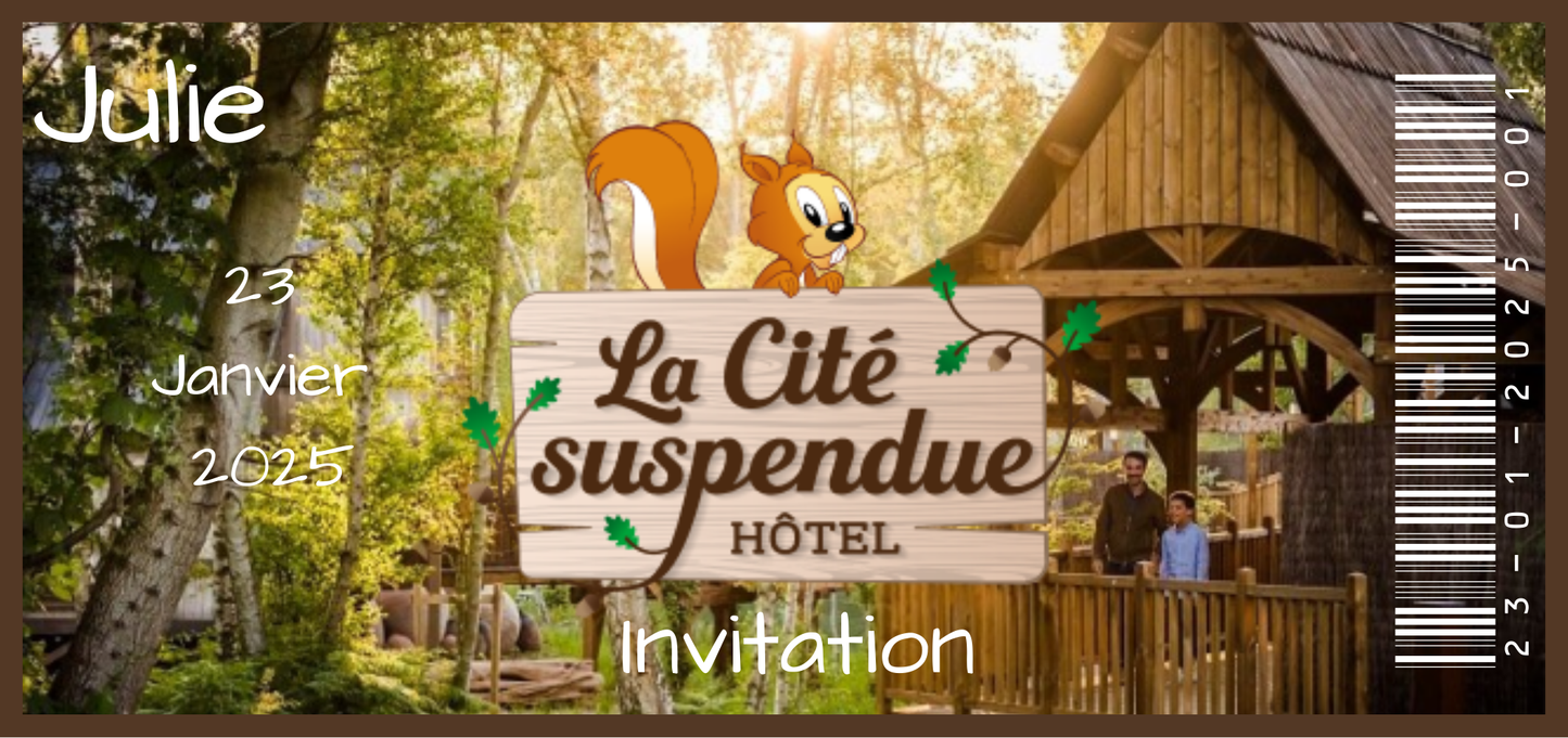 Billet Surprise - Hôtel Astérix - La cité suspendue
