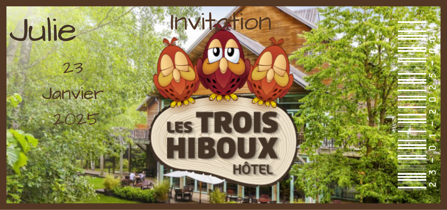 Billet Surprise - Hôtel Astérix - Les 3 Hiboux