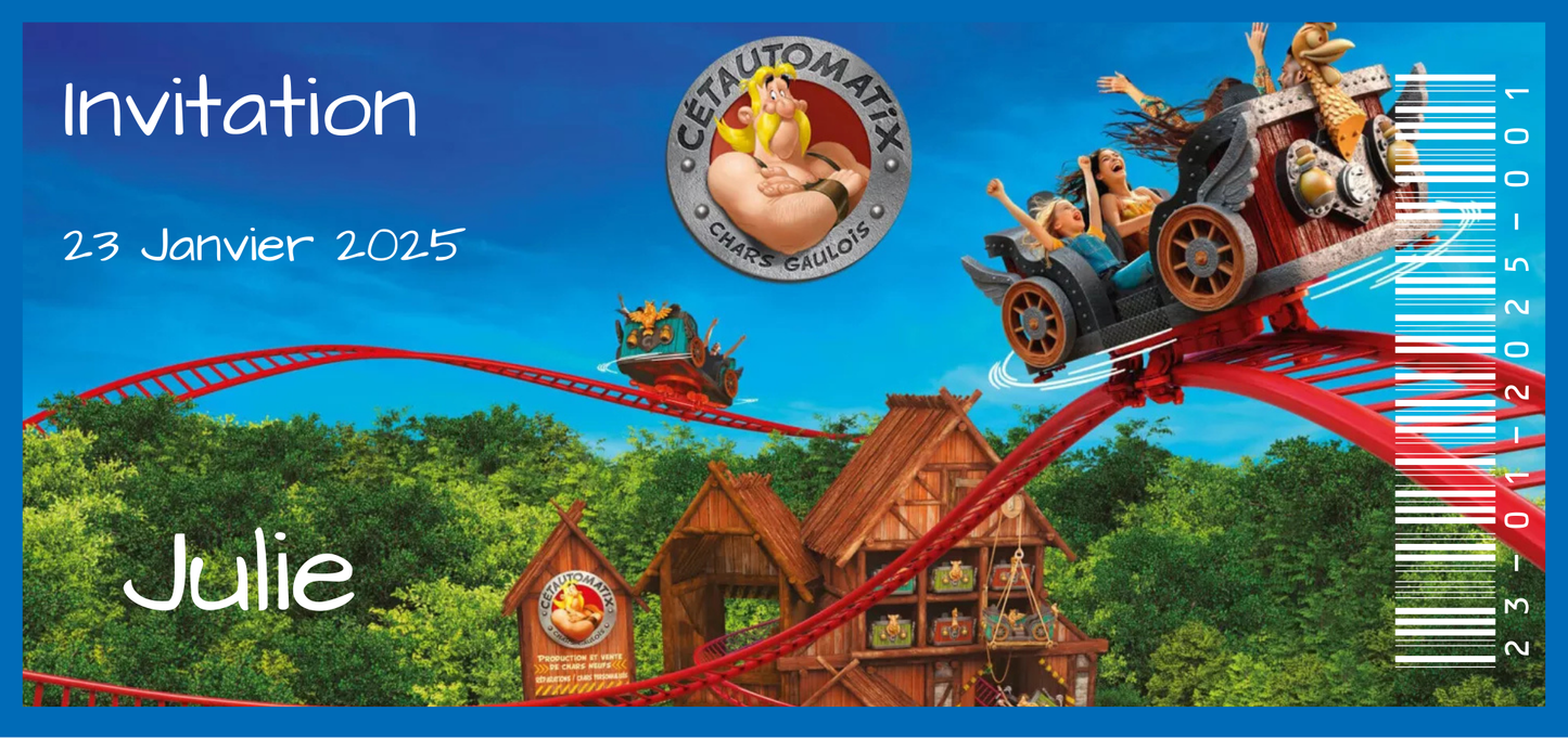 Billet Surprise - Parc Astérix (Cétautomatix)