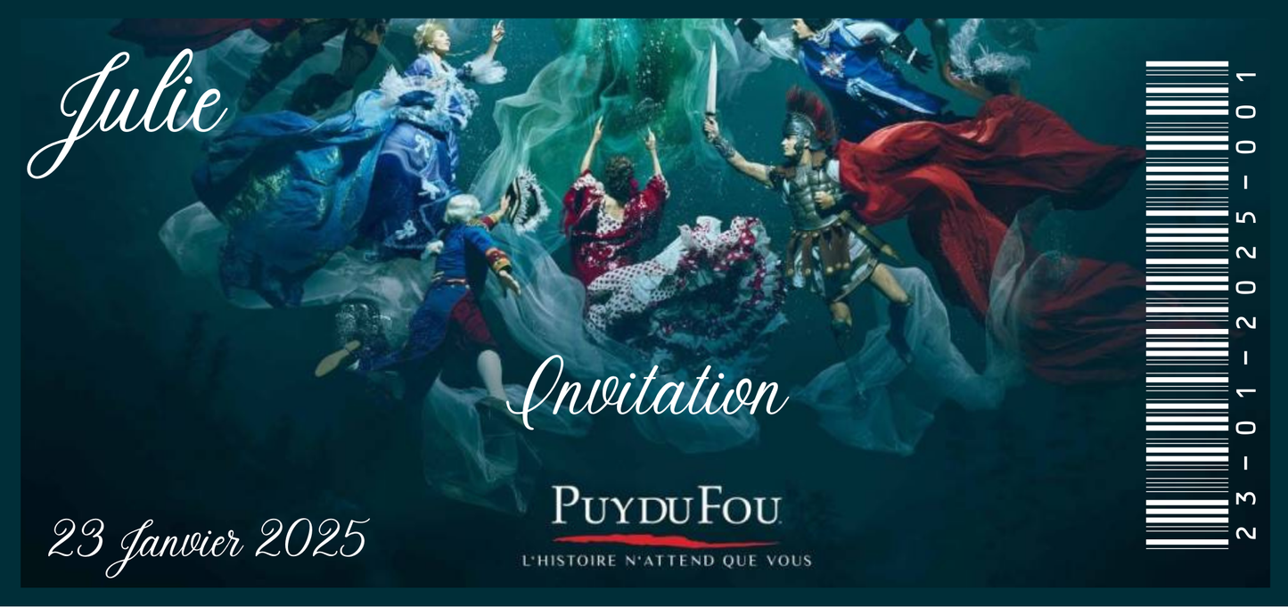 Billet Surprise - Puy du fou (Espagne)