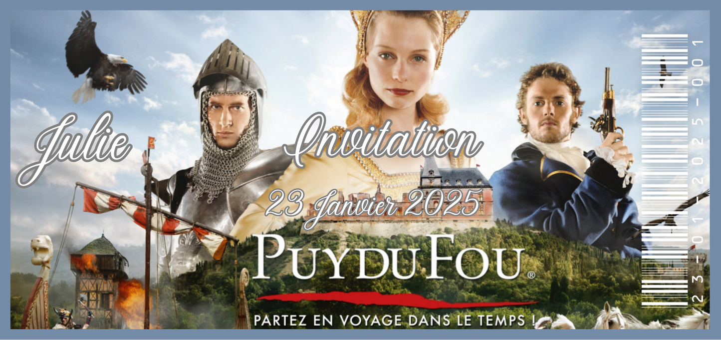 Billet Surprise - Puy du fou (Version 4)