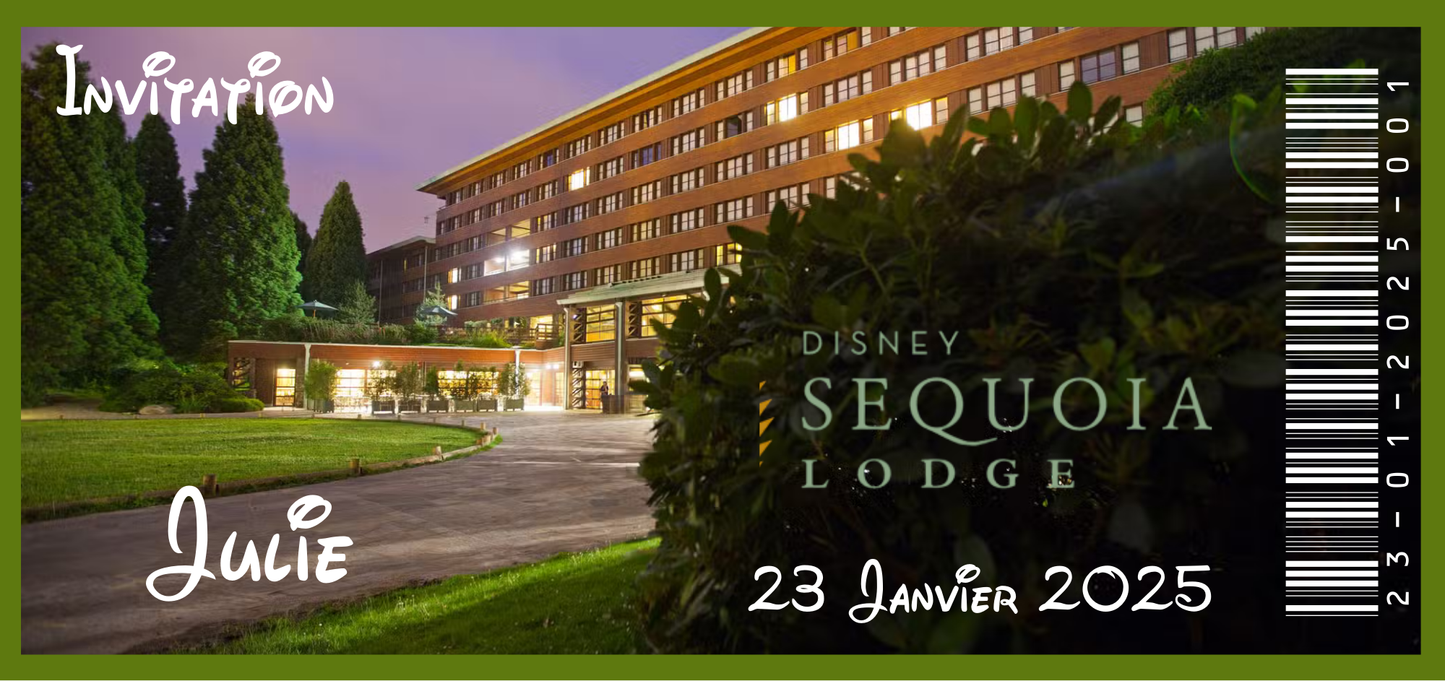 Billet Surprise - Hôtel Disney - Séquoia Lodge