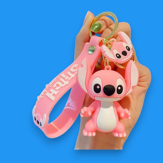 Porte Clef 3D - Stitch (V8) (Rose)