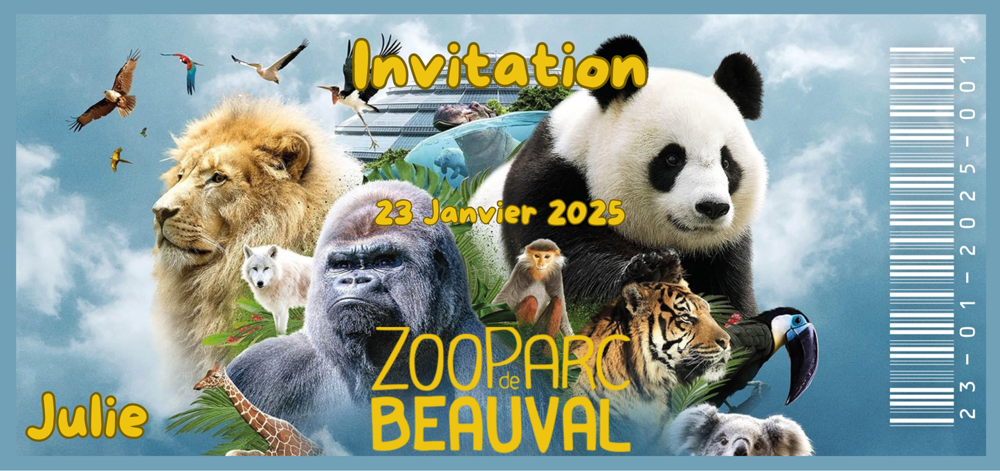 Billet Surprise - Zoo de beauval