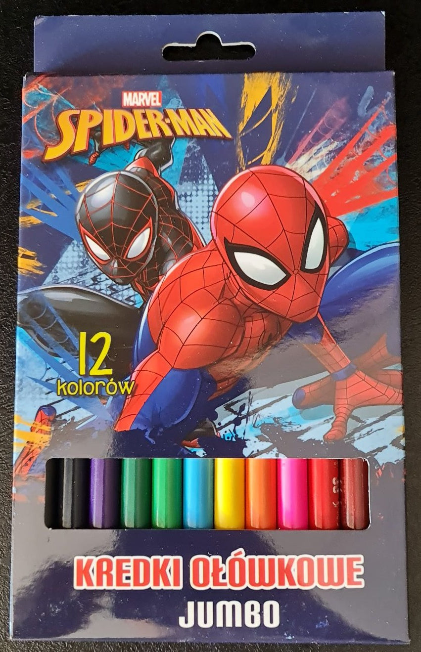 Crayons de couleurs (Lot de 12) - Spiderman