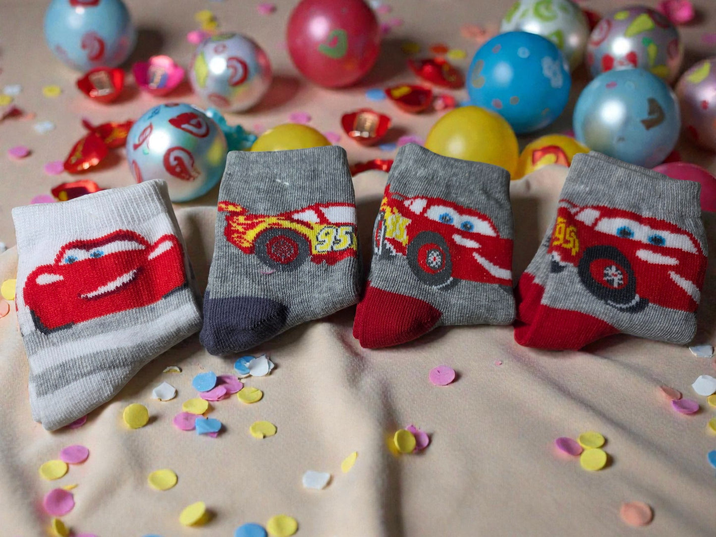 Lot de 4 Chaussettes bébé - Cars