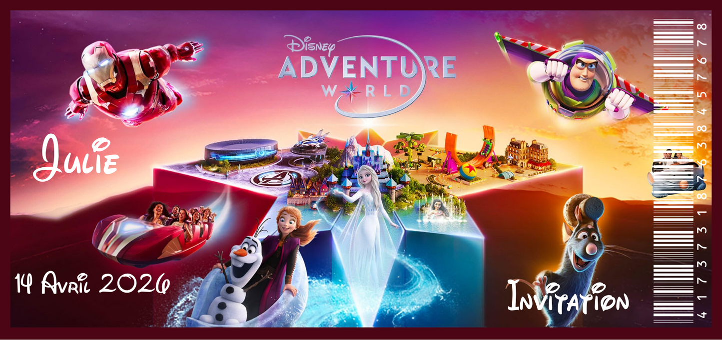 Billet Surprise - Disneyland Paris - Adventure World