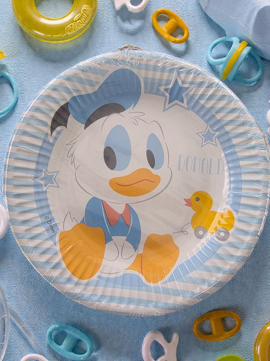 Lot de 8 Assiettes Carton - Disney Baby - Donald