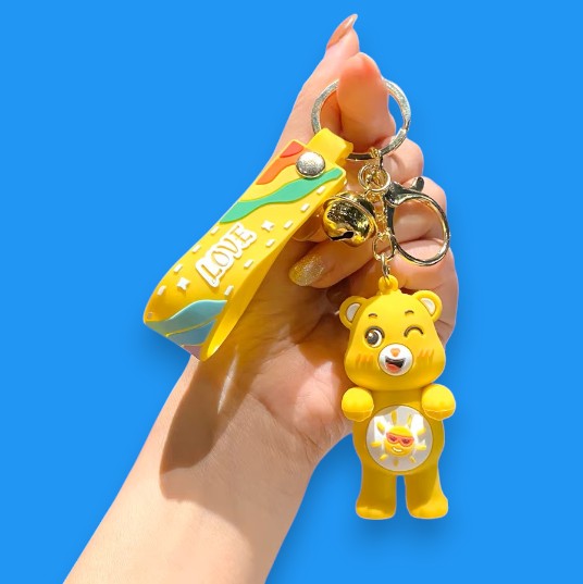 Porte Clef 3D - Bisounours (Jaune)