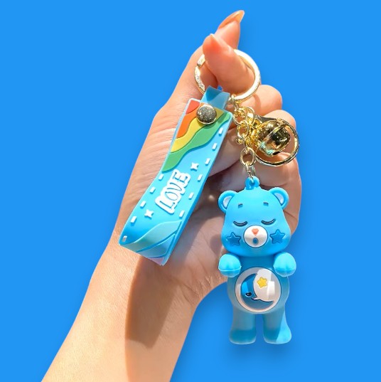 Porte Clef 3D - Bisounours (Bleu)