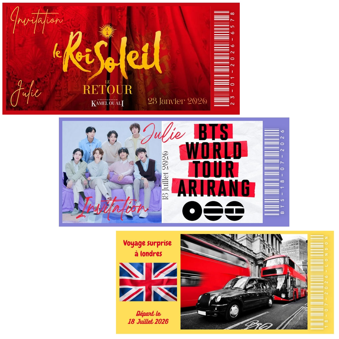 Billet Surprise - Concerts, Voyages & Evenements