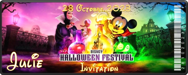 Billet Surprise - Disneyland Paris (Halloween Festival)