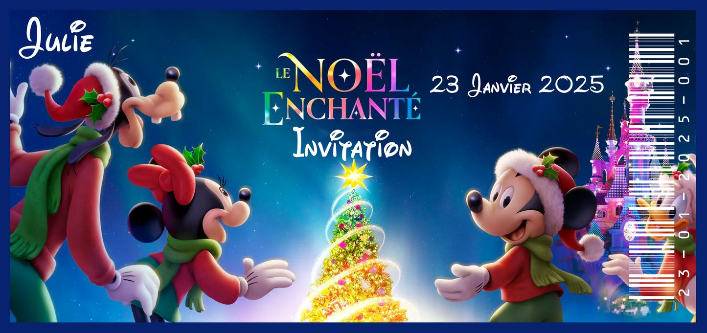 Billet Surprise - Disneyland Paris NOEL (Version 1)