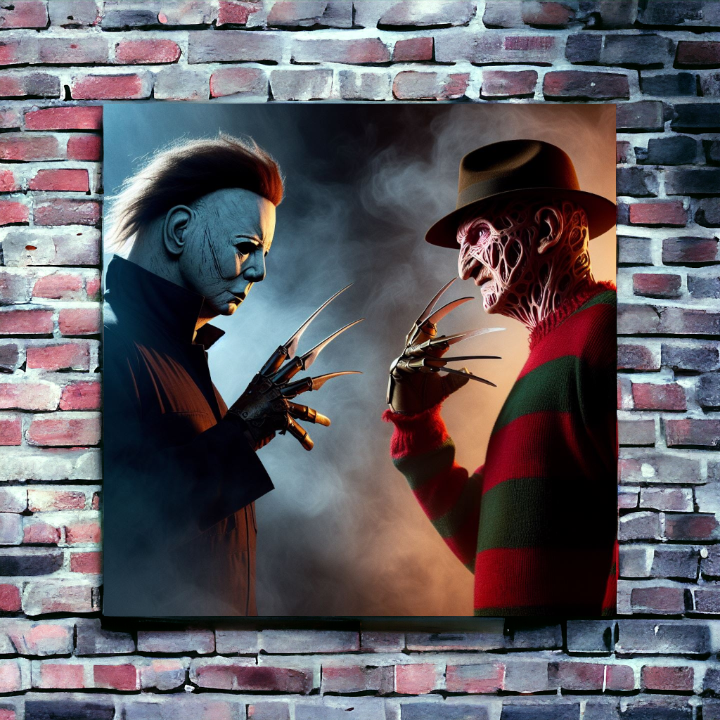 Canvas coton - Freddy Vs Michael Meyers