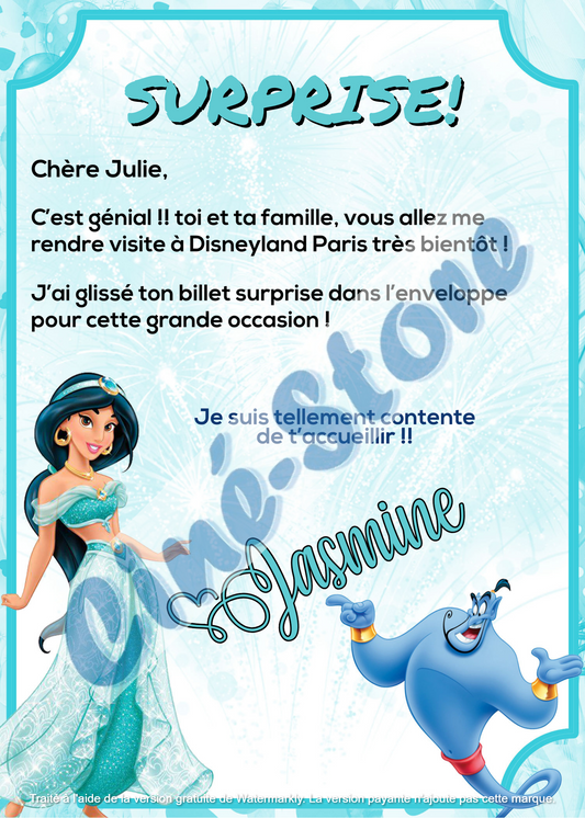 Lettre Surprise - Jasmine