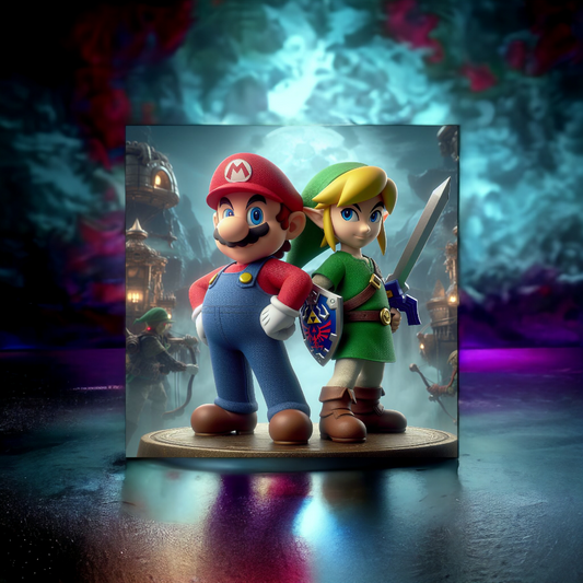 Canvas coton - Mario et Link