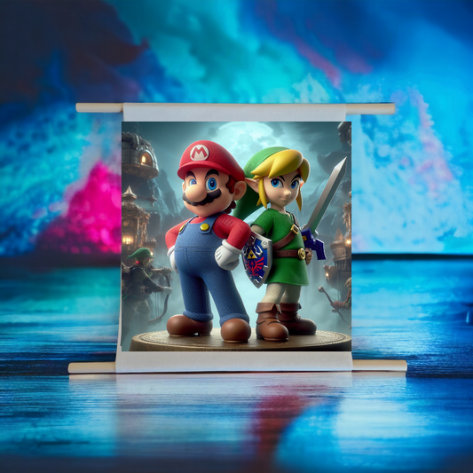 Parchemin Canvas coton - Mario et Link