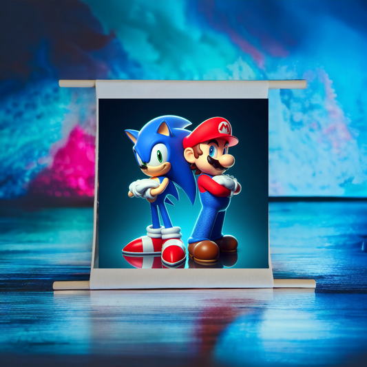 Parchemin Canvas coton - Mario et Sonic V1