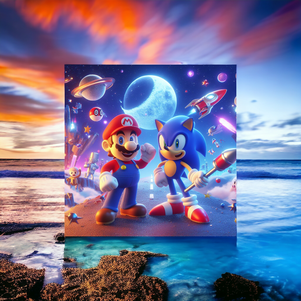 Canvas coton - Mario et Sonic V2