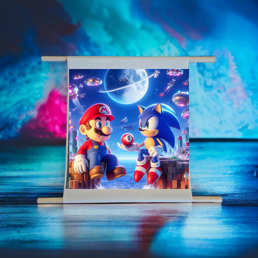 Parchemin Canvas coton - Mario et Sonic V2