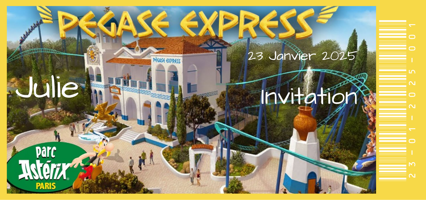 Billet Surprise - Parc Astérix (Pegase Express)
