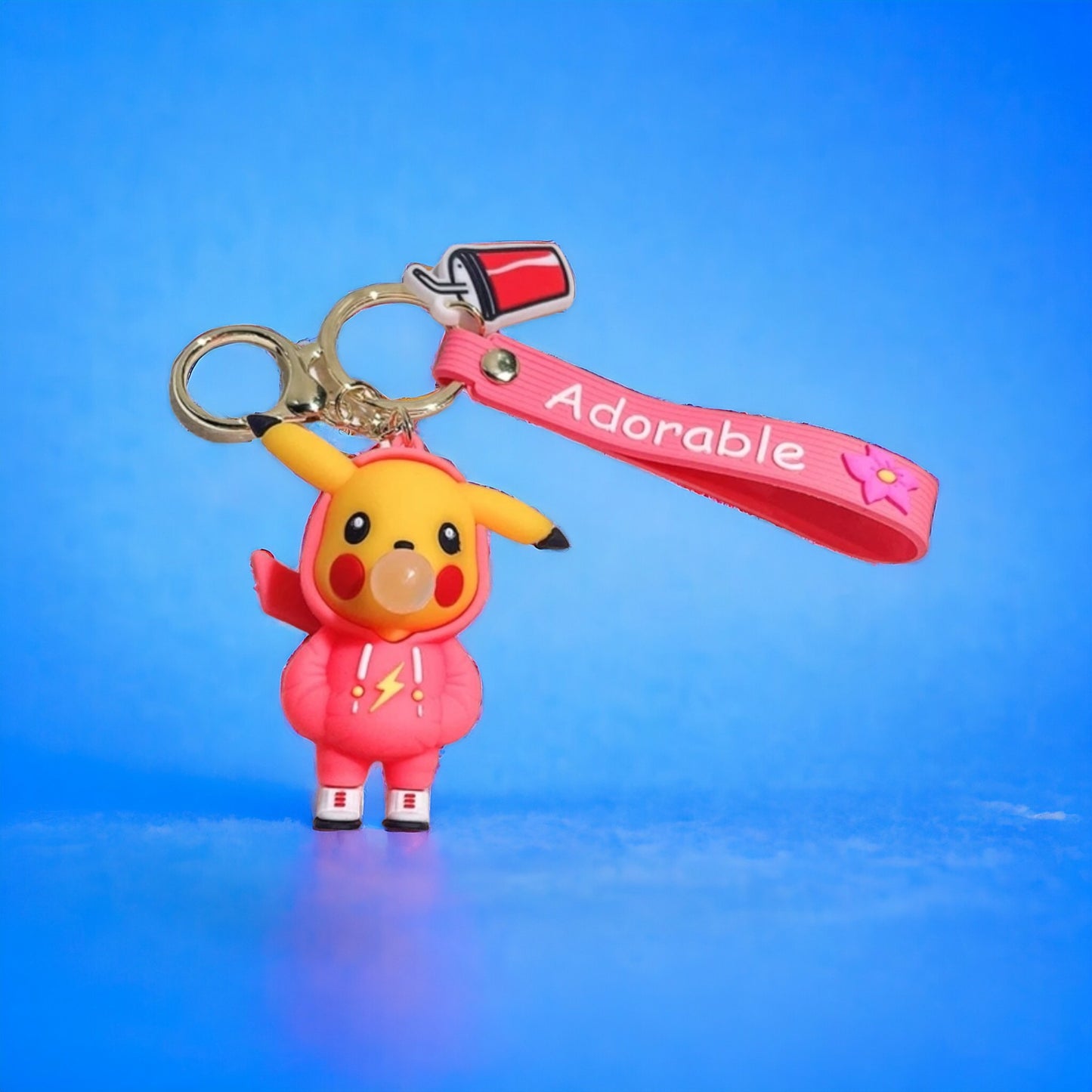 Porte Clef 3D - Pikachu Chewing gum - Rose