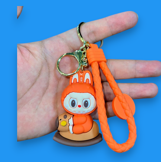 Porte Clef 3D - Labubu (Orange)