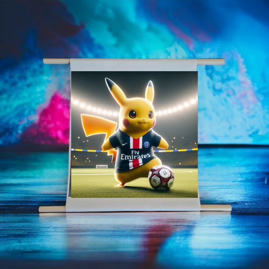 Parchemin Canvas coton - Pikachu PSG