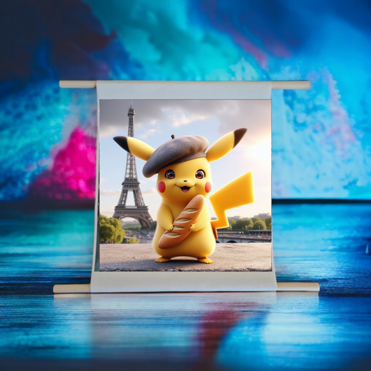 Parchemin Canvas coton - Pikachu Parisien