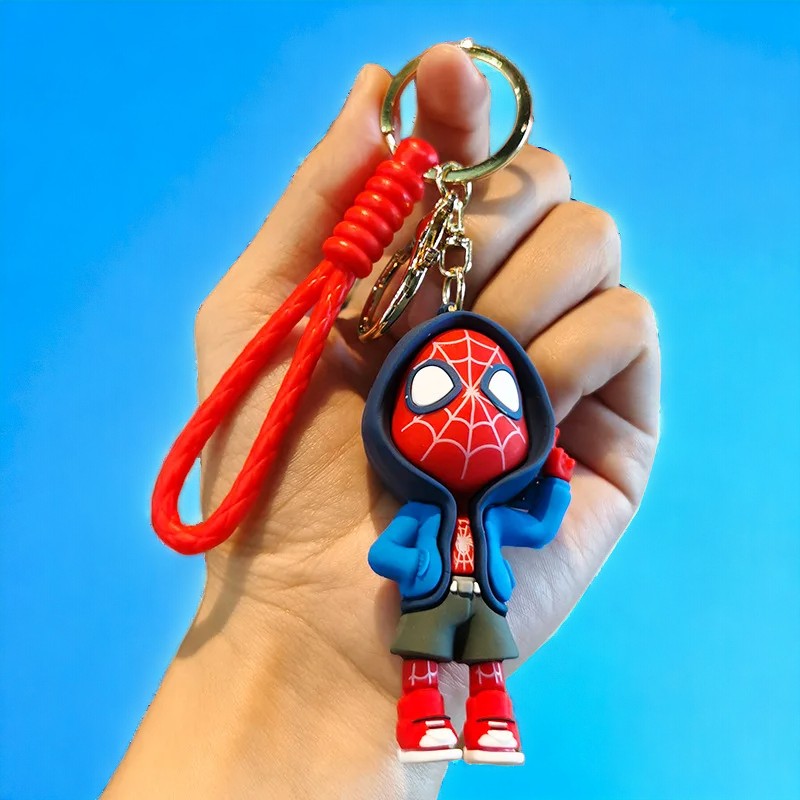 Porte Clef 3D - Spiderman (Bleu / Noir)