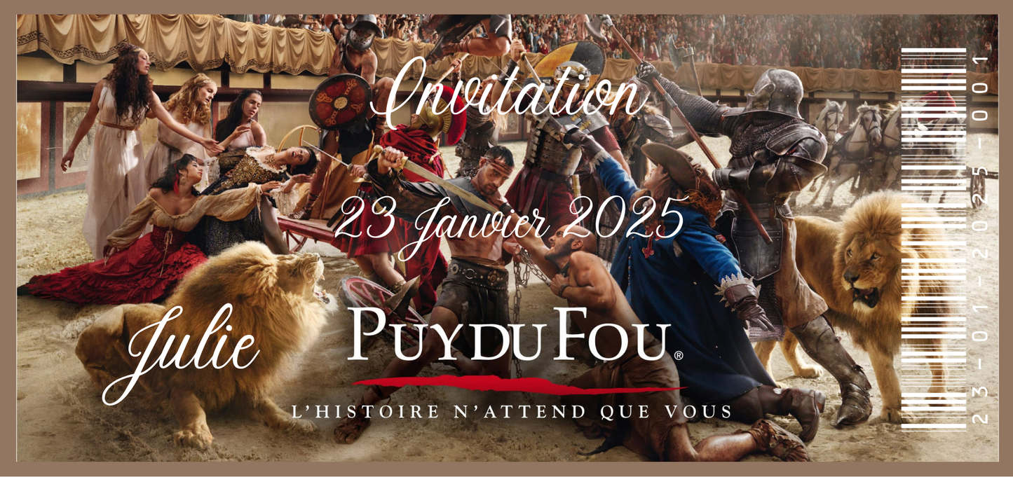 Billet Surprise - Puy du fou (Version 1)