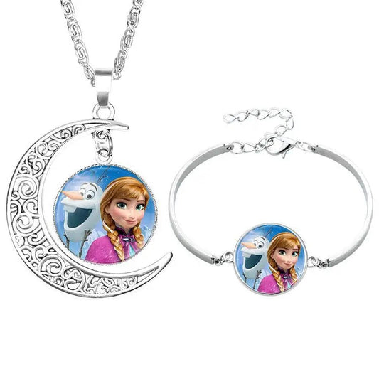 Collier + Bracelet OFFERT - Reine des neiges ANNA & OLAF