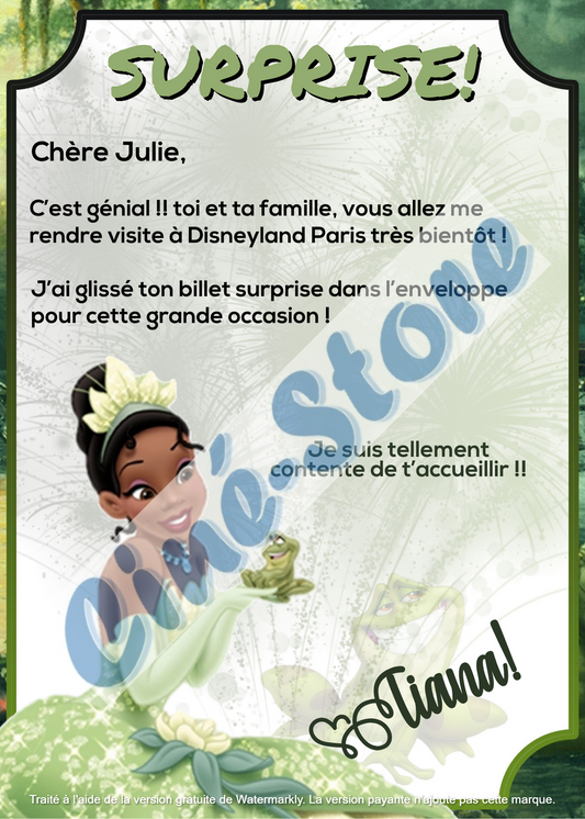 Lettre Surprise - Tiana