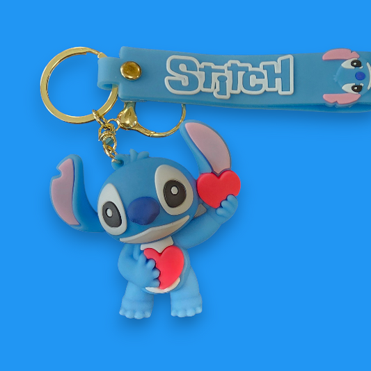 Porte Clef 3D - Stitch Saint Valentin (V2)