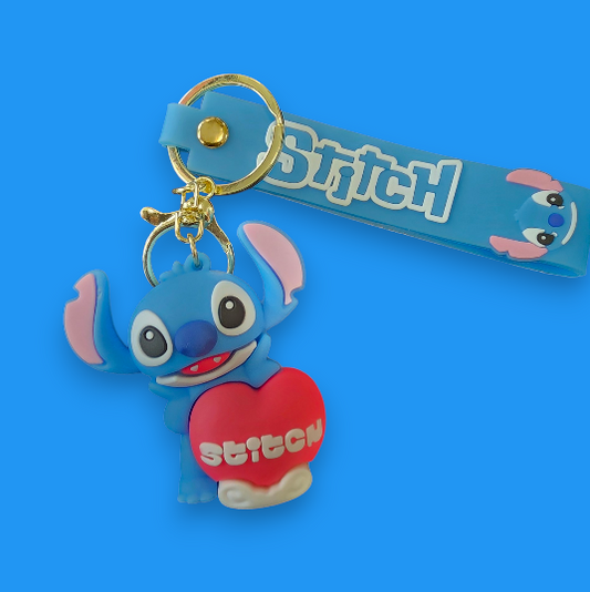 Porte Clef 3D - Stitch Saint Valentin (V1)