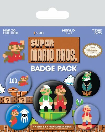 Set de 5 badges - Super Mario